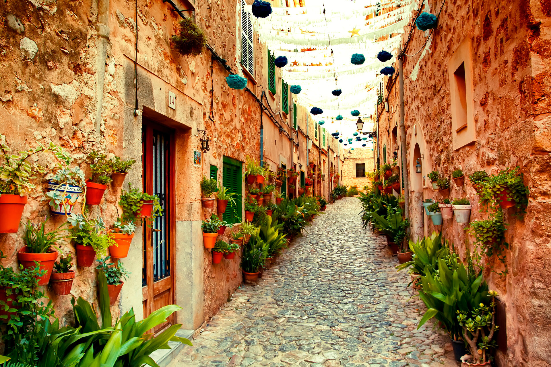 Straße im Dorf Valldemossa