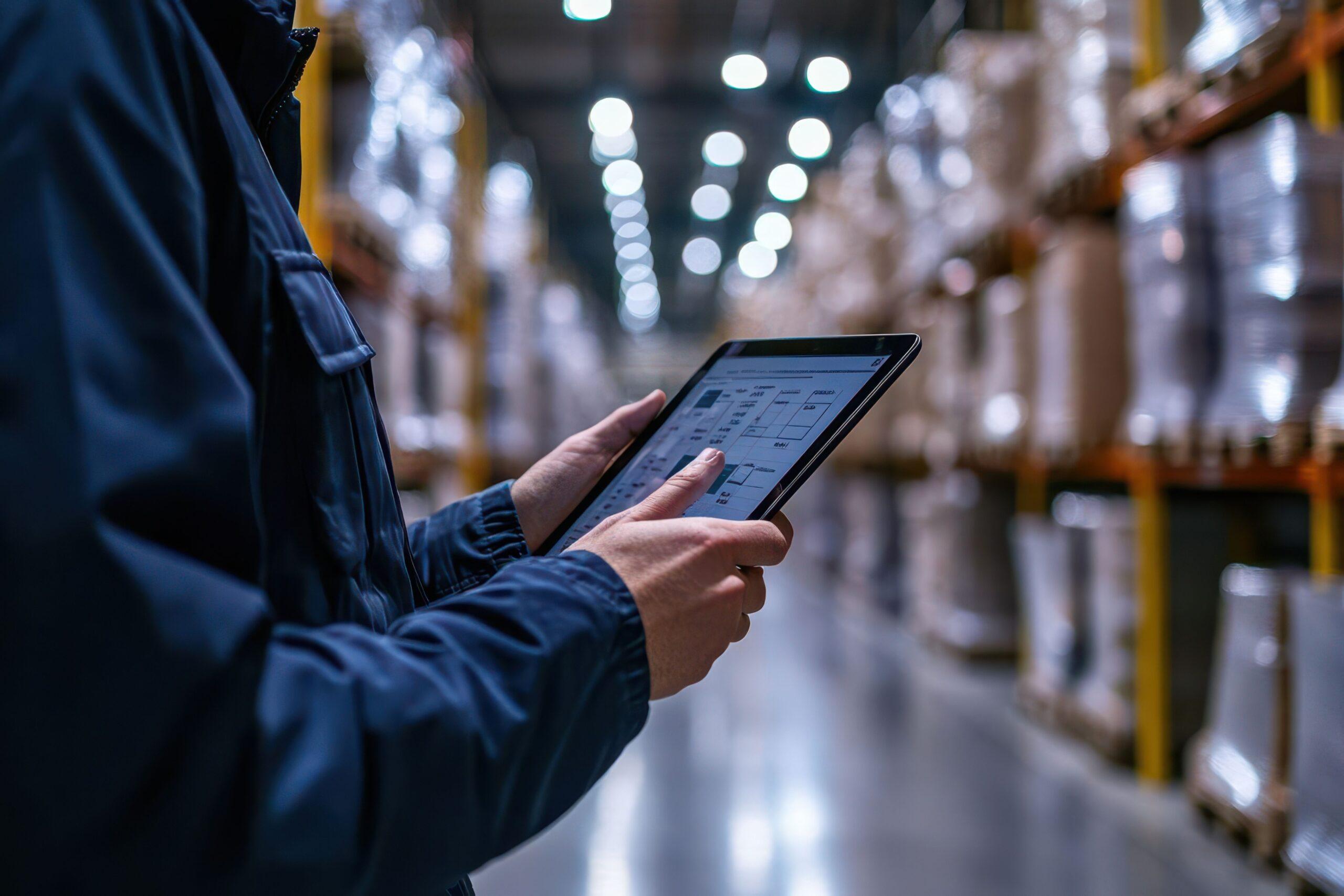 Lagerkontrolle mit Tablet – digitale Qualitätssicherung im Produktsicherheitsrecht