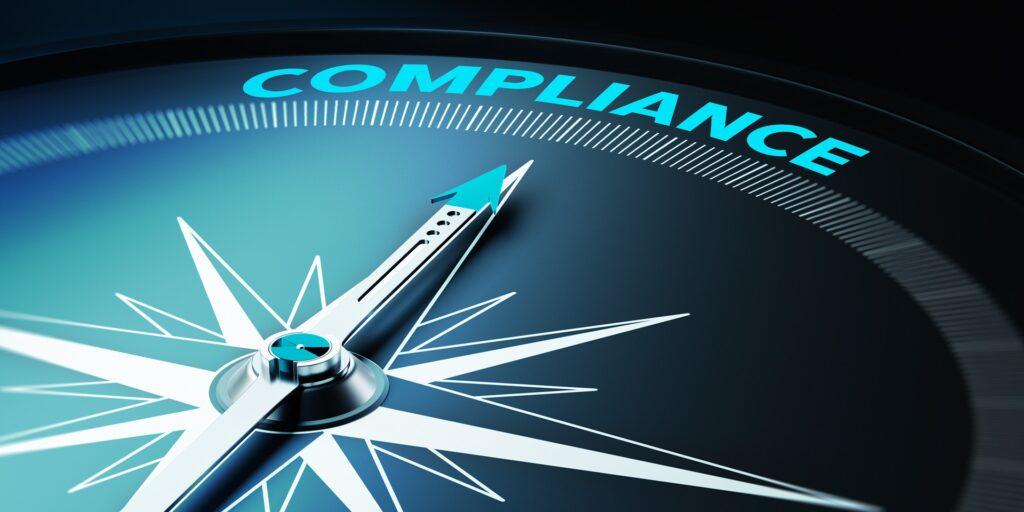 Kompass mit Compliance Schriftzug als Symbol | Microsoft 365 datenschutzkonform