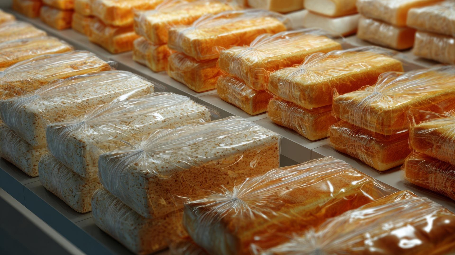 Verpackte Waren in Folie auf Regal | Luftkissenfolie